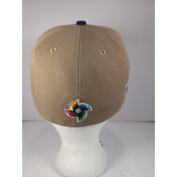 New Era Dominican Republic WBC 59Fifty Fitted Hat Khaki 2-Tone Size 7 1/4 - Picture 4 of 7